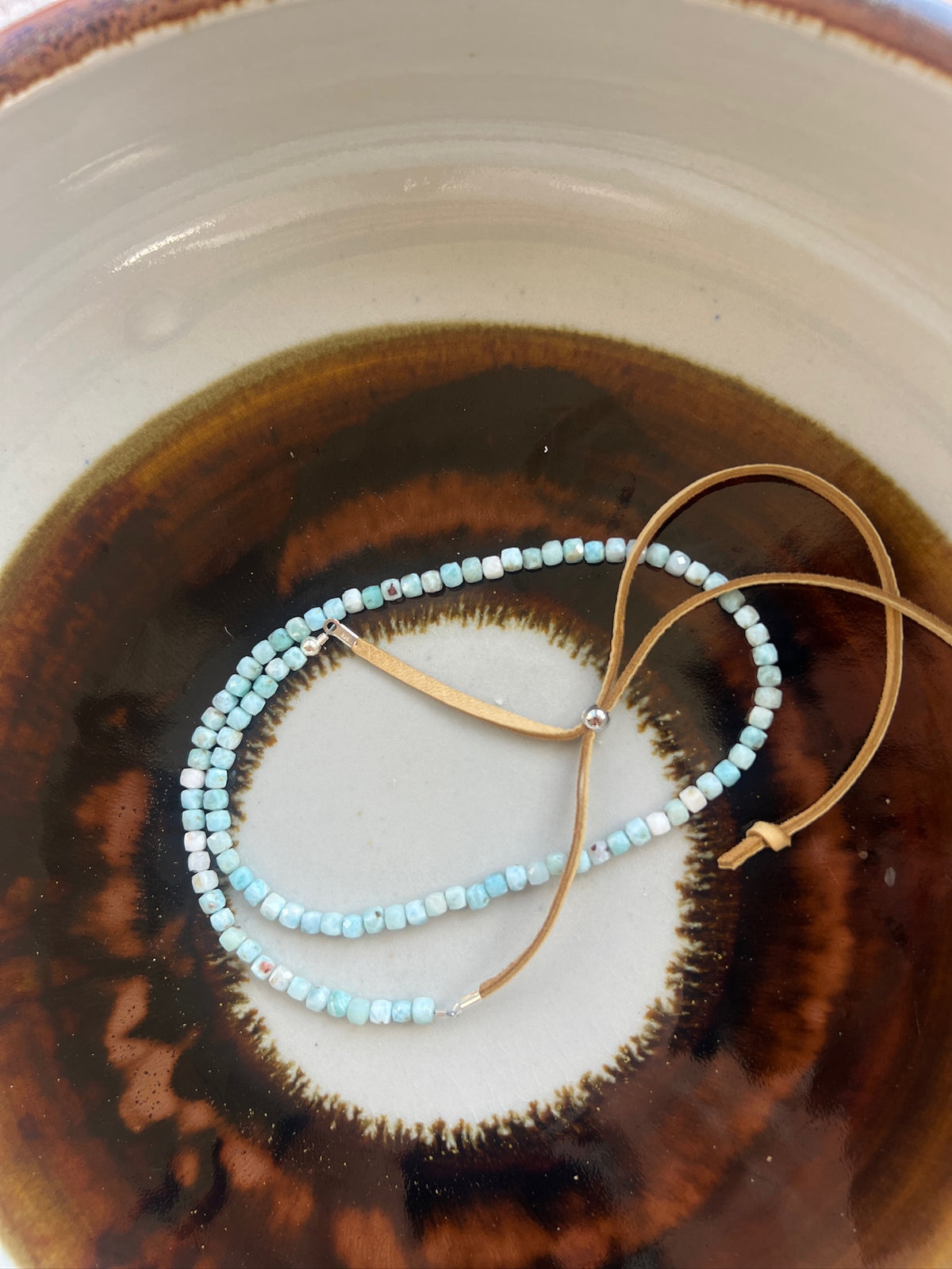 Larimar beaded hatband